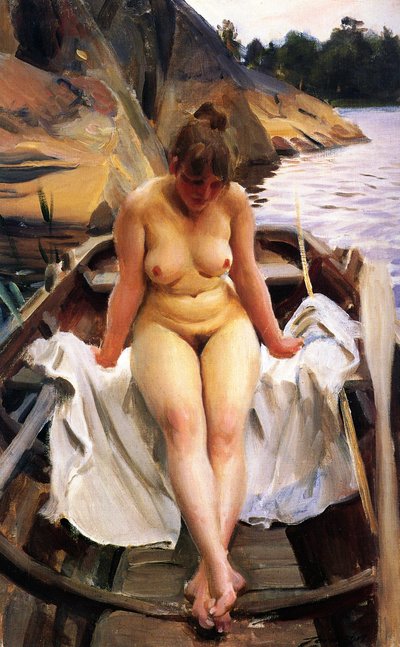 Nella barca a remi di Werner da Anders Leonard Zorn